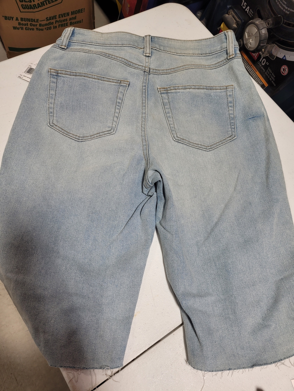 Rewash Light Blue Distressed High-Rise Jean Shorts - Picture 5 of 5
